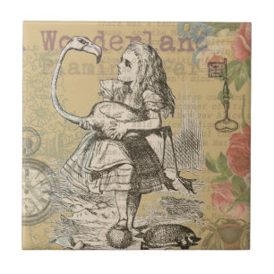 Alice in Wonderland Flamingo Classic Tile