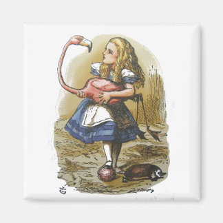 Alice in Wonderland Flamingo Magnet