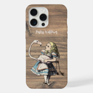 Alice In Wonderland Flamingo Your Quote or Name iPhone 15 Pro Max Case
