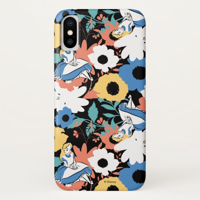 Alice in Wonderland Floral Retro Pattern Case-Mate iPhone Case (Back)