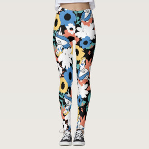 Alice in Wonderland Floral Retro Pattern Leggings