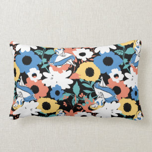 Alice in Wonderland Floral Retro Pattern Lumbar Pillow