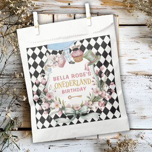 Alice in Wonderland Flower Frame 1st birthday Favour Bag