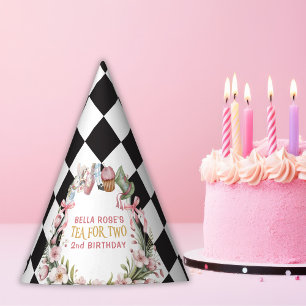 Alice in Wonderland Flower Frame  2nd birthday Party Hat