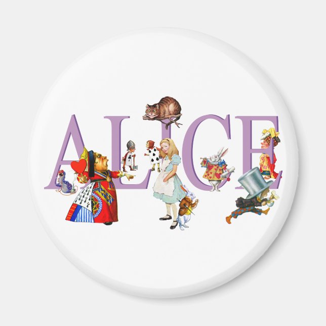 ALICE IN WONDERLAND & FRIENDS MAGNET (Front)