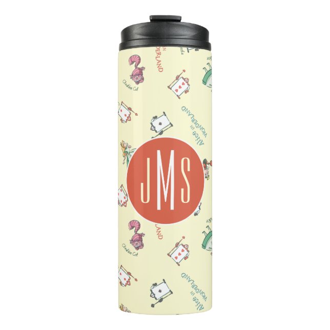 Alice In Wonderland & Friends | Pattern - Monogram Thermal Tumbler (Front)