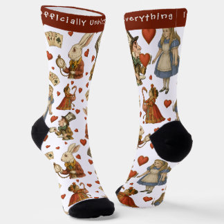 Alice in Wonderland Funny “I’m Late for Everything Socks