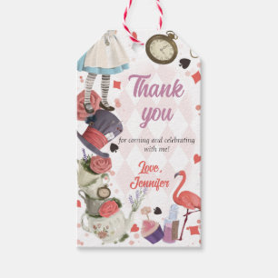 Alice in Wonderland Girl Baby Shower Gift Tag