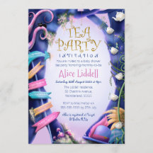 Alice in Wonderland, gold glitter, baby shower