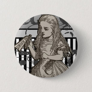 Alice In Wonderland Grunge 2 Inch Round Button