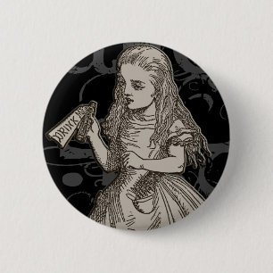 Alice In Wonderland Grunge 2 Inch Round Button