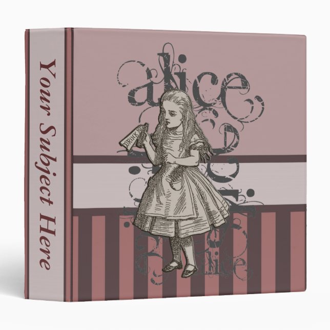 Alice In Wonderland Grunge Binder (Front/Spine)