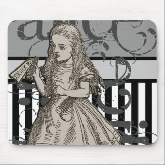 Alice In Wonderland Grunge Mouse Pad