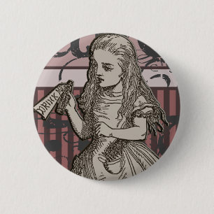 Alice In Wonderland Grunge (Pink) 2 Inch Round Button