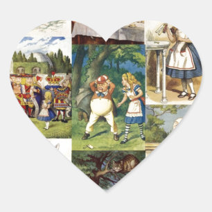 alice in wonderland heart sticker