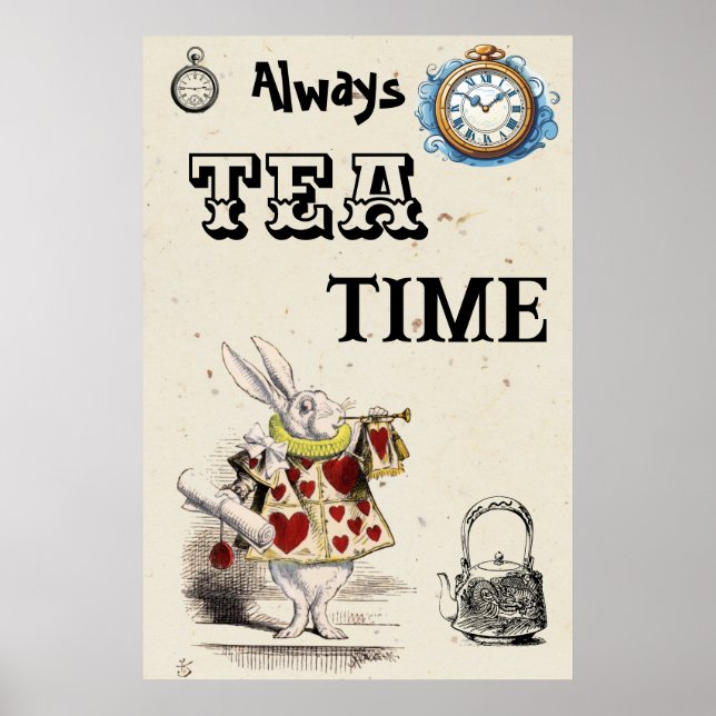   Alice in Wonderland -- Herald -Tea Time Poster (Front)