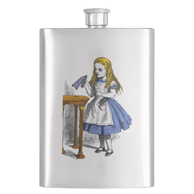 Alice in Wonderland Hip Flask (Front)