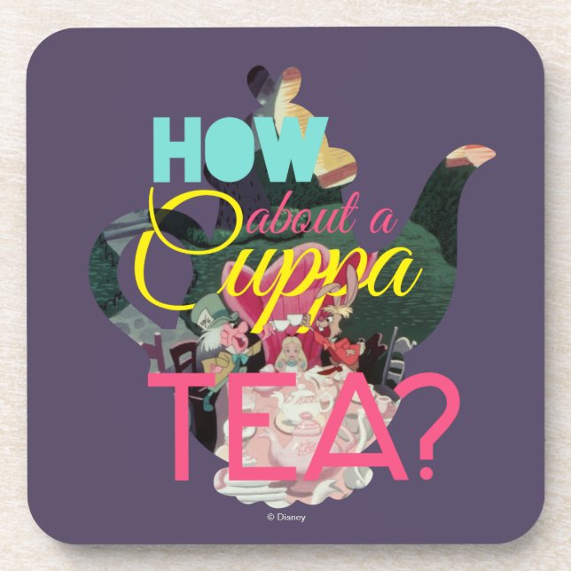 Alice In Wonderland | How About A Cuppa Tea? Coaster (Front)