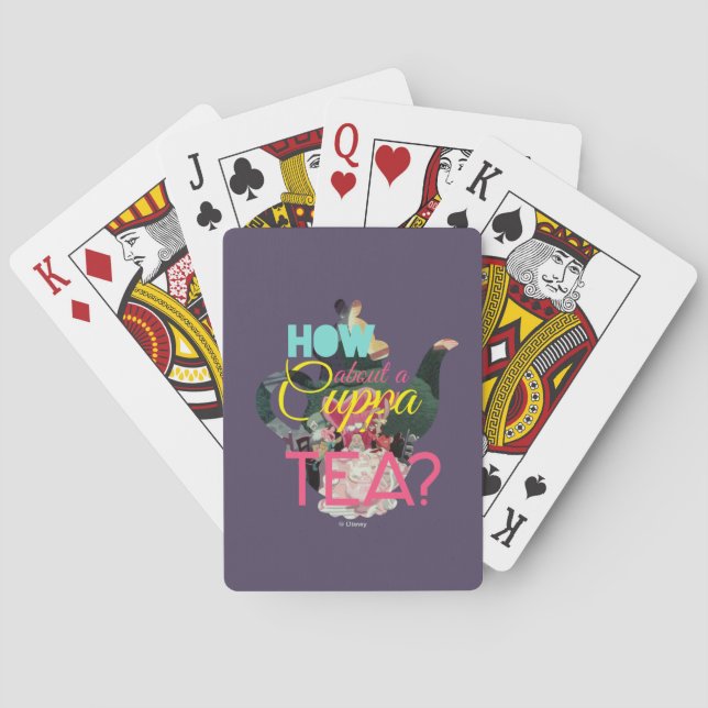 Alice In Wonderland | How About A Cuppa Tea? Playing Cards (Back)