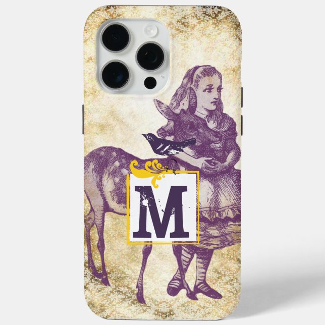 Alice In Wonderland Hugging a Deer Case-Mate iPhone Case (Back)
