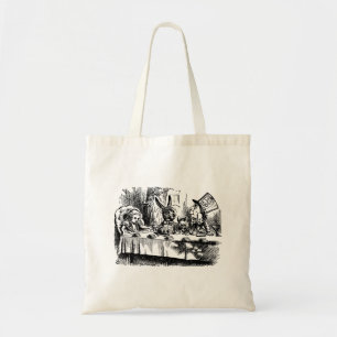 Alice in Wonderland Illustration Mad Hatter Tote Bag