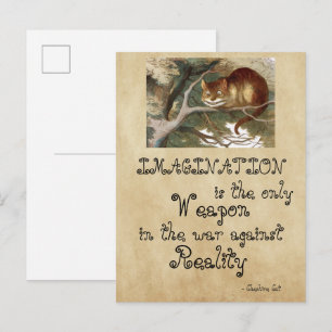 Alice in Wonderland - IMAGINATION CAT 1865 Postcard