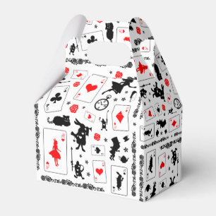 Alice in Wonderland in Black White Red Favour Box