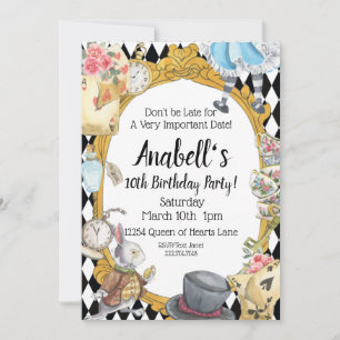 Alice in Wonderland Invitation