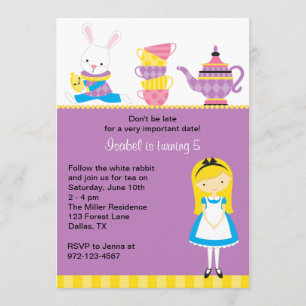 Alice in Wonderland Invitations