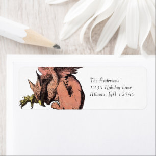 Alice In Wonderland Invitations Dragon Adresse de