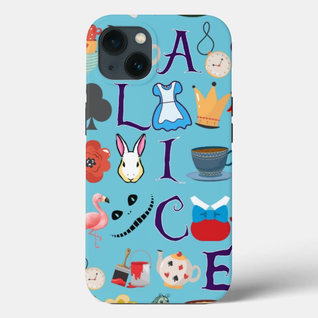 Alice in Wonderland iPhone 13 case design (Back)