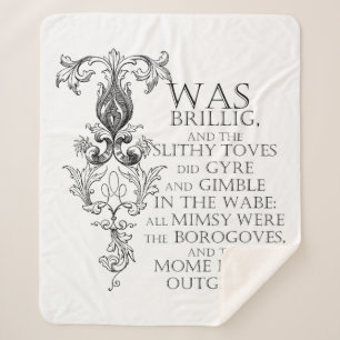 Alice In Wonderland Jabberwocky Sherpa Blanket
