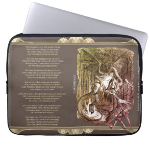 Alice in Wonderland Jabberwocky Song Laptop Sleeve