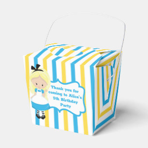 Alice in Wonderland Kids Tea Party Birthday Custom Favor Box