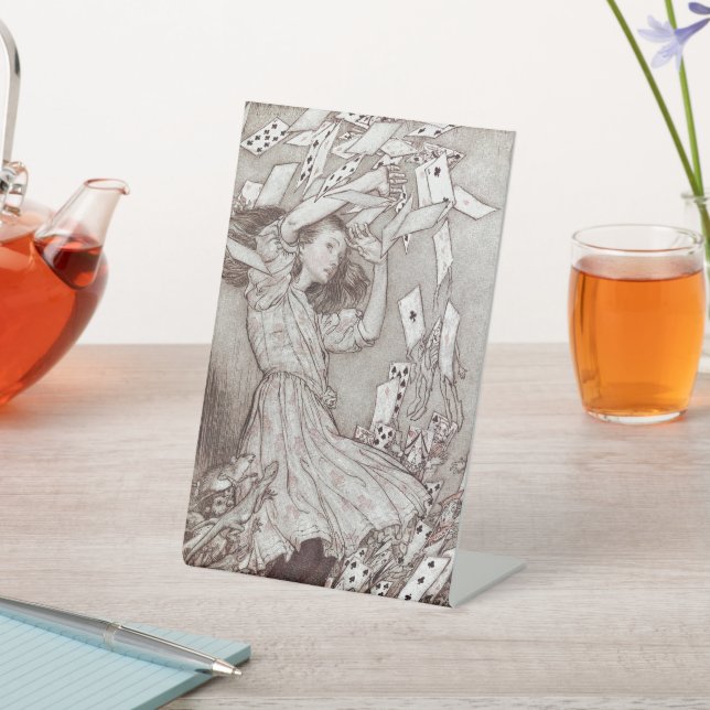 Alice In Wonderland Lewis Carroll Rackham Pedestal Sign (In SItu)