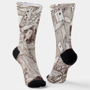 Alice In Wonderland Lewis Carroll Rackham Socks