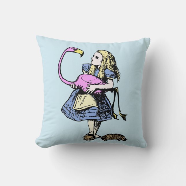 Alice in Wonderland Looking Glass Fairytale book Throw Pillow (Front)