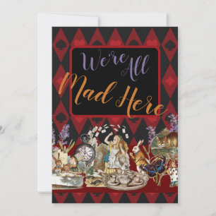 Alice in Wonderland Mad Cheshire Cat Holiday Card