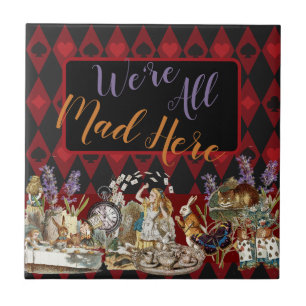 Alice in Wonderland Mad Cheshire Cat Tile