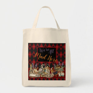 Alice in Wonderland Mad Cheshire Cat Tote Bag