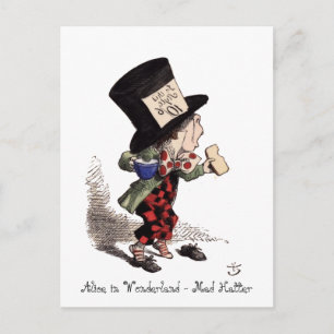 Alice in Wonderland - Mad Hatter (color) Postcard