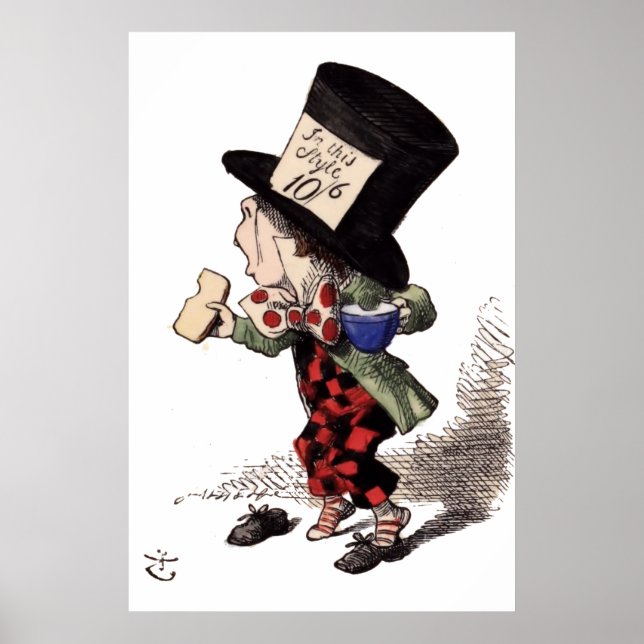 Alice in Wonderland - Mad Hatter (colour) Poster (Front)