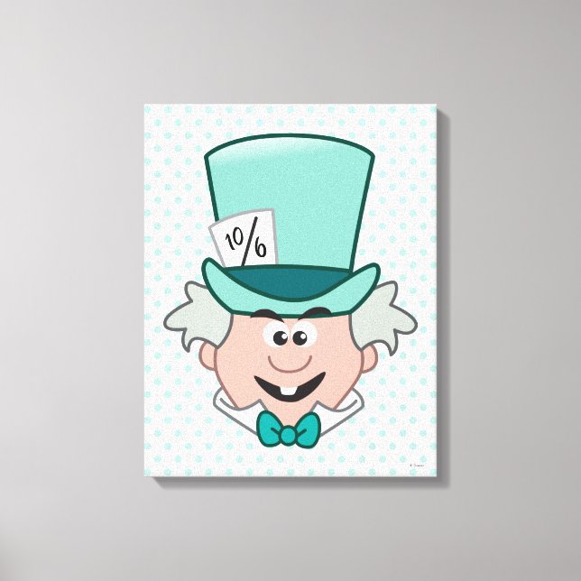 Alice in Wonderland | Mad Hatter Emoji 4 Canvas Print (Front)