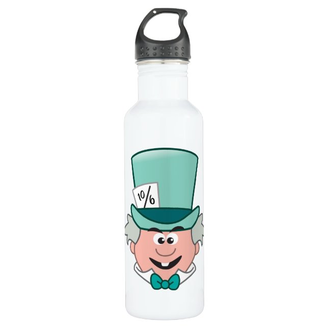 Alice in Wonderland | Mad Hatter Emoji 710 Ml Water Bottle (Front)