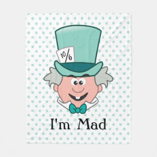 Alice in Wonderland   Mad Hatter Emoji Fleece Blanket