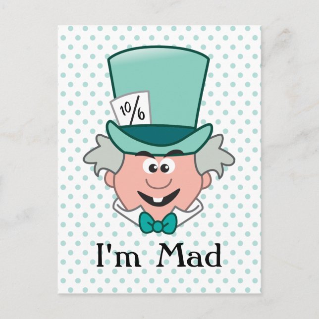 Alice in Wonderland | Mad Hatter Emoji Postcard (Front)
