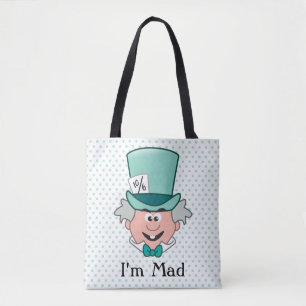 Alice in Wonderland   Mad Hatter Emoji Tote Bag