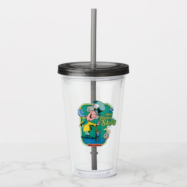 Alice in Wonderland | Mad Hatter Skills Acrylic Tumbler (Front)