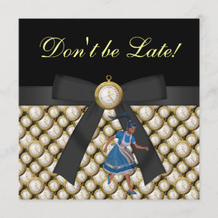 Alice in Wonderland Mad Hatter Tea Party Invites