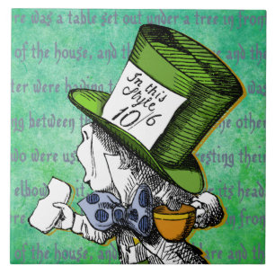 Alice In Wonderland Mad Hatter Tile
